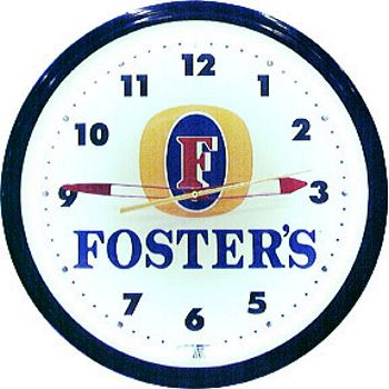 FOSTERS NEON WALL CLOCK