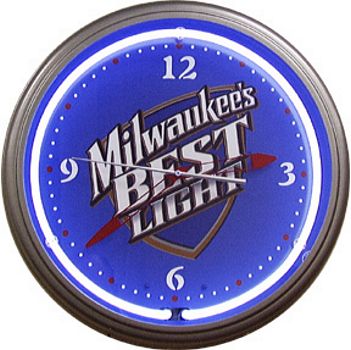 MILWAUKEE'S BEST LIGHT NEON WALL CLOCK