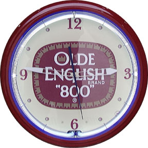 OLDE ENGLISH 800 NEON WALL CLOCK