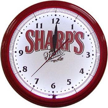 SHARPS NEON WALL CLOCK