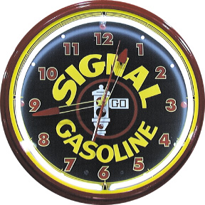 Signal Gasoline Neon Wall Clock