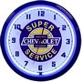 Chevy Super Service Neon Wall Clock