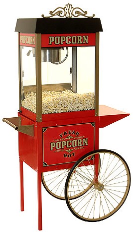 Street Vendor 4oz. Popcorn Popper With Antique Style Cart By Benchmark USA