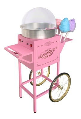 Full Sized Old Fashioned Carnival Cotton Candy Machine Maker And Cart By Nostalgia Electrics