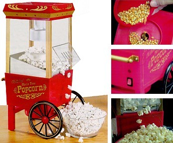 OLD FASHIONED MOVIE TIME HOT AIR POPCORN MAKER