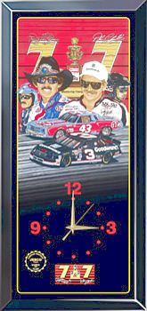 7&7 RICHARD PETTY DALE EARNHARDT WALL CLOCK