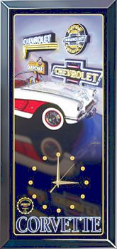 NEON CLASSIC CORVETTE WALL CLOCK