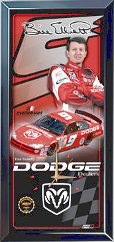 BILL ELLIOTT DODGE DEALERS LIMITED EDITION WALL CLOCK