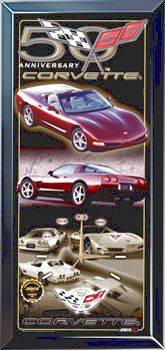 CORVETTE 50TH ANNIVERSARY LIMITED EDITION WALL CLOCK