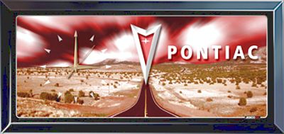 PONTIAC ARROWHEAD WALL CLOCK