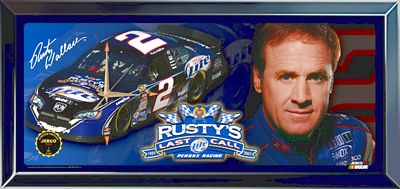 RUSTY WALLACE LAST CALL LIMITED EDITION WALL CLOCK