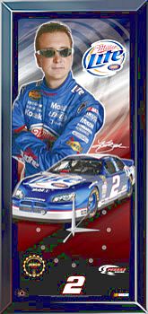 KURT BUSCH MILLER LITE LIMITED EDITION WALL CLOCK