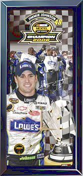 JIMMIE JOHNSON 2006 NEXTEL CUP CHAMPION LIMITED EDITION WALL CLOCK
