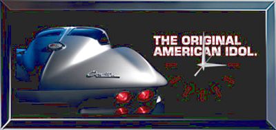 CORVETTE STINGRAY AMERICAN IDOL WALL CLOCK
