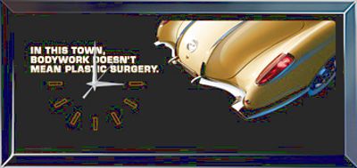CORVETTE BODY WORKS WALL CLOCK