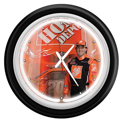 TONY STEWART 22 INCH ROUND NEON WALL CLOCK