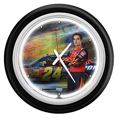 JEFF GORDON 22 INCH ROUND NEON WALL CLOCK