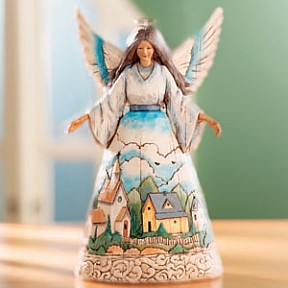 JIM SHORE ANGEL TOWN SCENE FIGURINE