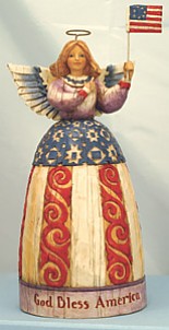 JIM SHORE PATRIOTIC ANGEL FIGURINE