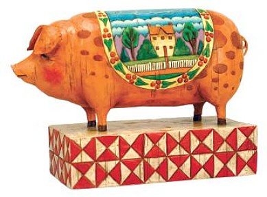 JIM SHORE PIG FIGURINE