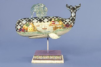 JIM SHORE SEASIDE WHALE FIGURINE