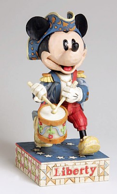 DISNEY TRADITIONS MICKEY MOUSE PLAYING DRUMS FIGURINE BY JIM SHORE