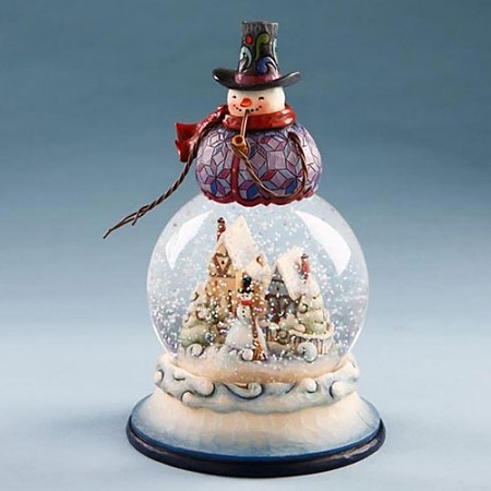 Jim Shore Heartwood Creek Snowman With Winter Scene Waterglobe