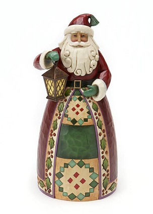 Jim Shore Heartwood Creek Classic Santa Claus With Lantern Figurine