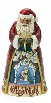 Jim Shore Heartwood Creek Santa Claus With Nativity Scene Figurine