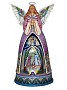 Jim Shore Heartwood Creek Easter Angel Musical Figurine With Lighted Revolving Scenes