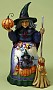 Jim Shore Heartwood Creek Witch With Cat and Pumpkin Scene Figurine