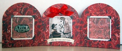 KIM ANDERSON BE MY ONE AND ONLY 3 SIDED FOLDING PHOTO FRAME