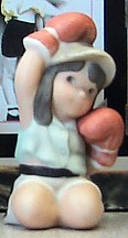 KIM ANDERSON GIRL WITH BOXING GLOVES MINI FIGURINE