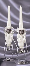 KIM ANDERSON TAPERED CANDLE SET WITH HEART CHARM