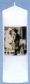 KIM ANDERSON WEDDING COUPLE WITH CAR WHITE UNITY CANDLE