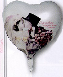 KIM ANDERSON WEDDING COUPLE KISSING MYLAR BALLOON