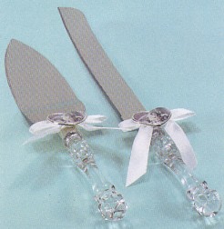 KIM ANDERSON KNIFE AND SERVER SET WITH HEART SHAPED CHARM