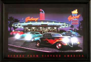 Galaxy Diner Led Framed Art