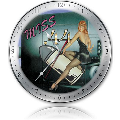 Miss .44 Aircraft Metal Wall Clock