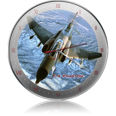F-4 Phantom Aircraft Metal Wall Clock