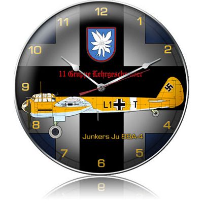Junkers JU 88A-4 Aircraft Metal Wall Clock