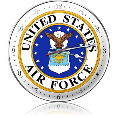 United States Air Force Metal Wall Clock