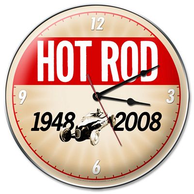 Hot Rod Magazine 60th Anniversary Metal Wall Clock