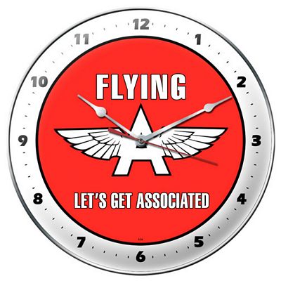 Flying A Metal Wall Clock