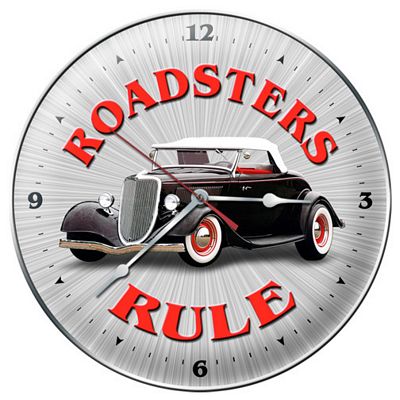 Roadsters Rule Metal Wall Clock