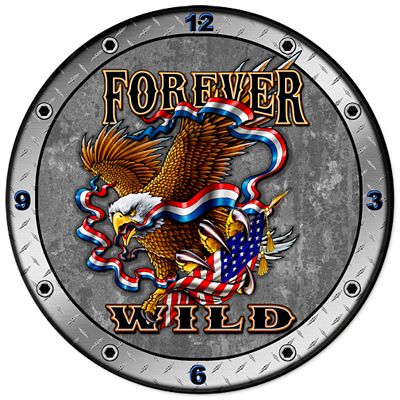 Forever Wild Metal Wall Clock