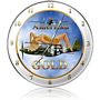 American Gold P-51 Mustang Aircraft Metal Wall Clock