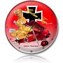 Gutten Tag Fokker Dr.1 Triplane Fighter Aircraft Metal Wall Clock