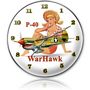 P-40 Warhawk Aircraft Metal Wall Clock