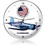 F4U Corsair Aircraft Metal Wall Clock